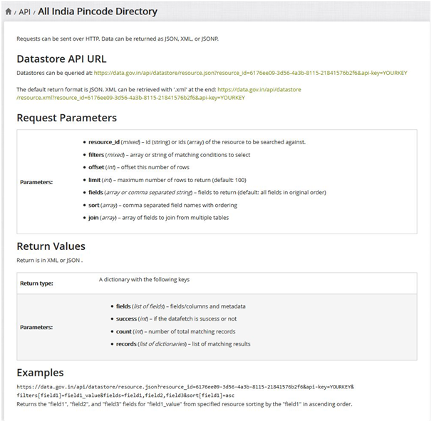 API URl API URl